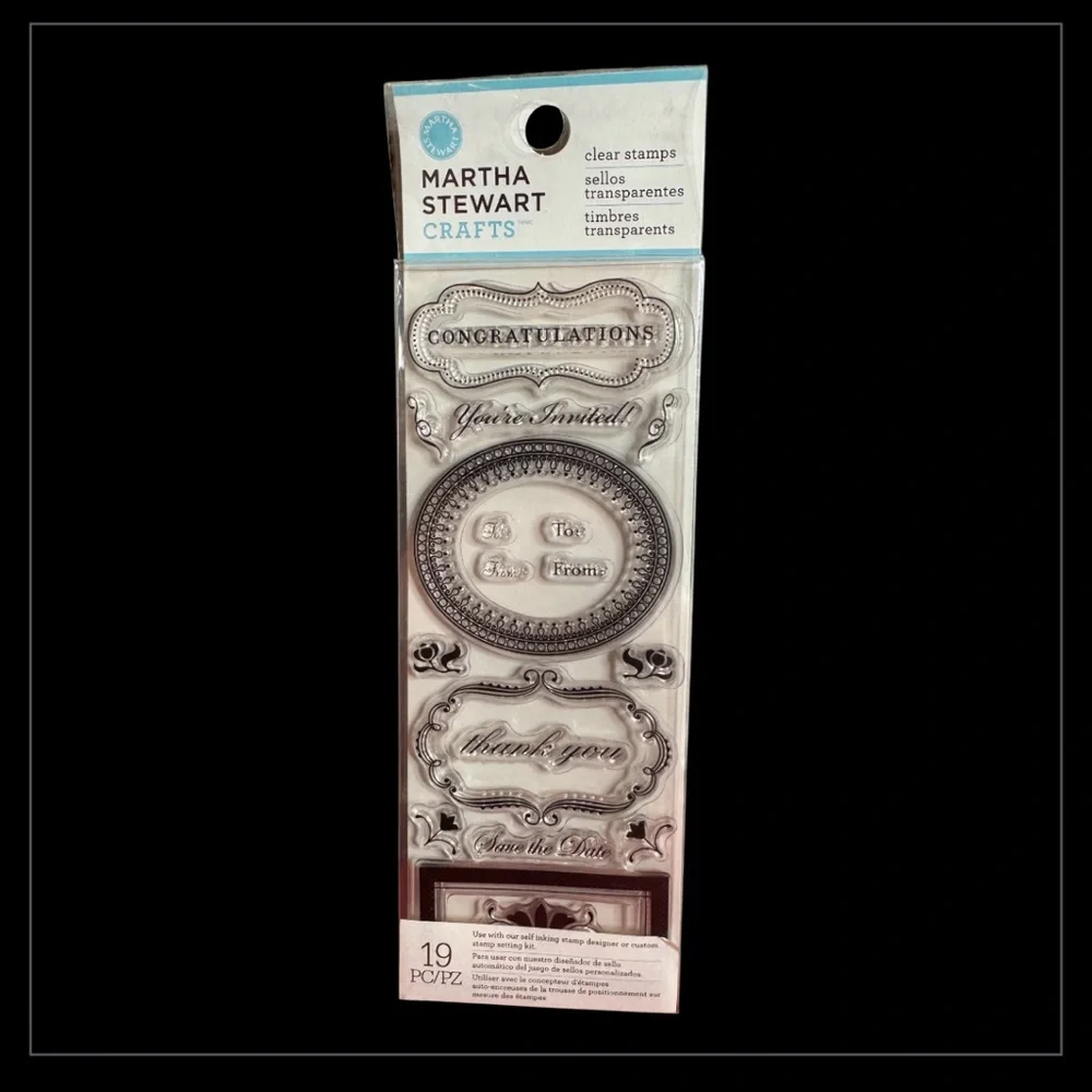 Martha Stewart Crafts Clear Stamps Phrases & Greetings by EK Success - 19 Pcs